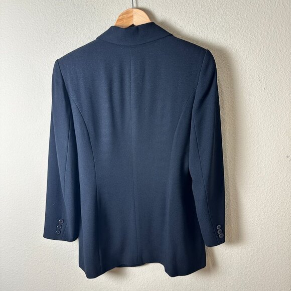 NORDSTROM Preview Collection Black Button Front Blazer Size 6 - Picture 6 of 9